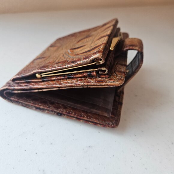 NWOT Brahmin Bi-Fold Credit Card Wallet Almond Melbourne Y2K Original - Picture 4 of 7